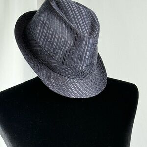 Black/ grey Modern texture Fedora | Size 58cm